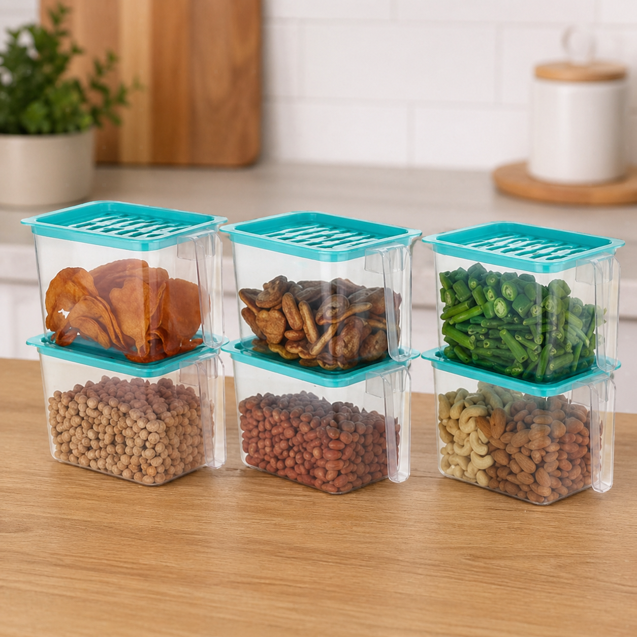 Unbreakable Kitchen Storage Baskets (Pack of 6) – Durable & Space-Saving Organizer Set