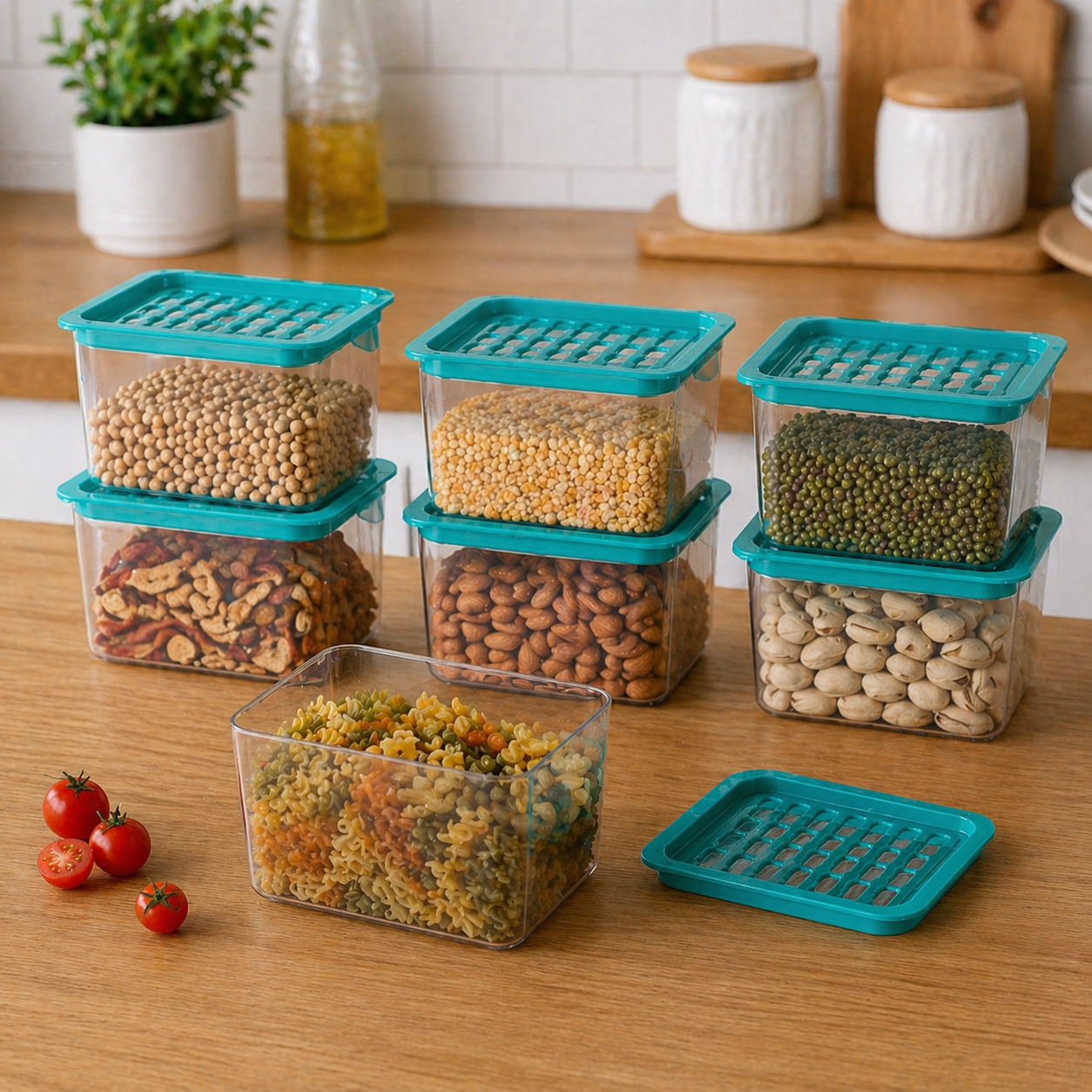 Unbreakable Kitchen Storage Baskets (Pack of 6) – Durable & Space-Saving Organizer Set