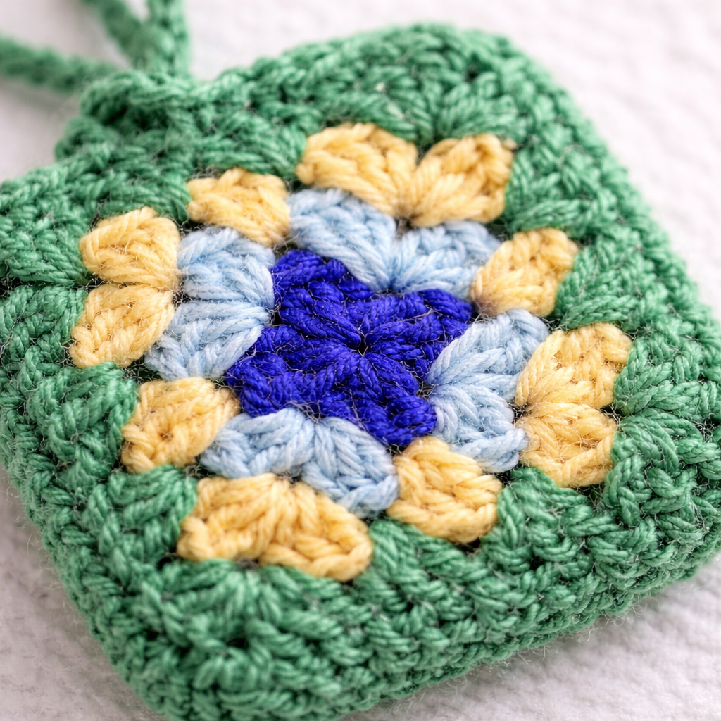 Handmade Crochet Pouch – Cute & Compact Storage for Daily Essentials