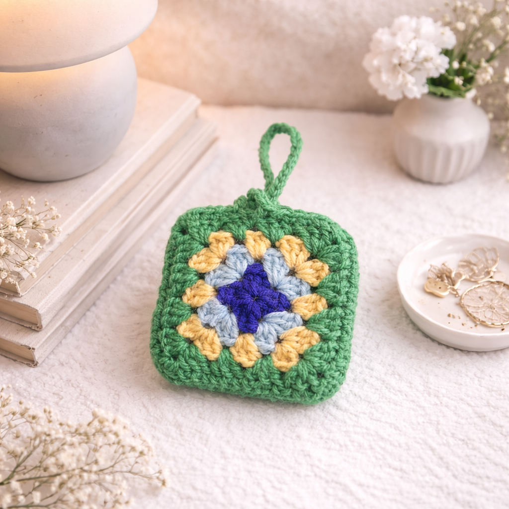 Handmade Crochet Pouch – Cute & Compact Storage for Daily Essentials