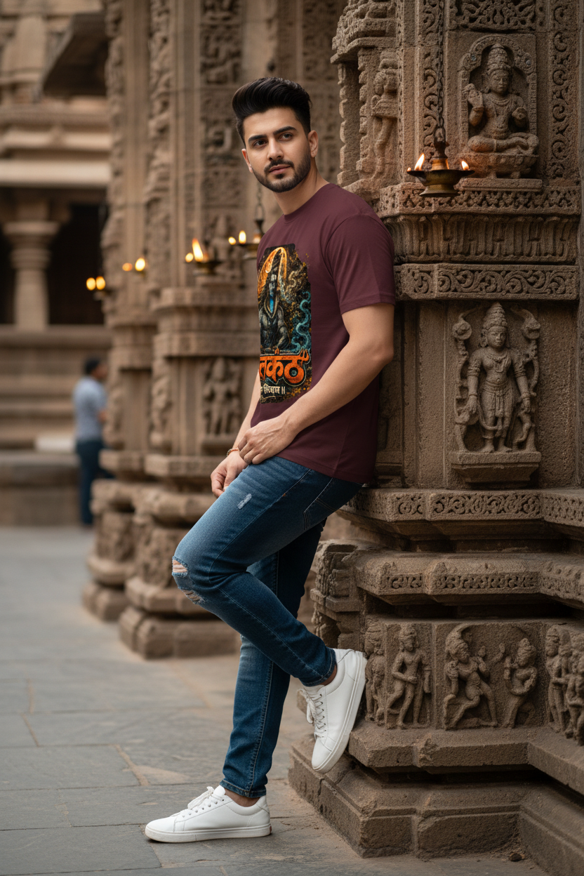 Temple Wall - Maroon