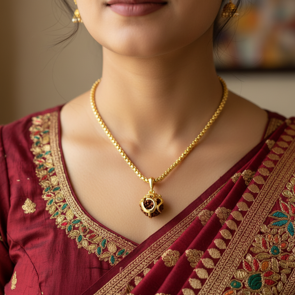 Woman Wearing Pendant